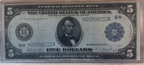 Banconota dollari 1914 - banconota, 5