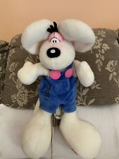 Diddl peluche topo pupazzo a mano marionetta blu Depesche Germania vintage