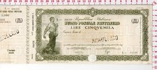 I7350 BUONO POSTALE FRUTTIFERO POSTE VARESE BUSTO ARSIZIO 1940