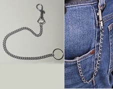 New Catena Catenella in Metallo Portachiavi Per Chiave Portafoglio Antifurto