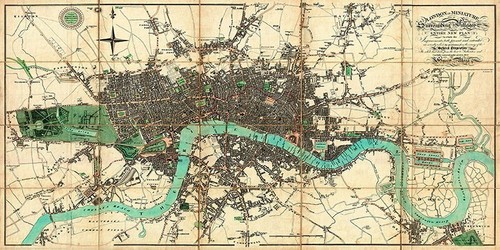Quadro mappa - mappa, londra