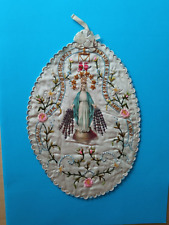 BELLISSIMO SCAPOLARE GRANDE RICAMATO - SANTINO- FINE 800 - CM 16 x 23 - RARO