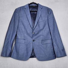 Giacca Blazer Banana Republic Uomo 40S Blu Extra Slim Fit Lana Marzotto Tessuto