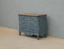 Comò cassettone tre cassetti st.provenzale laccato Shabby Chic, '900 - L 108 cm!