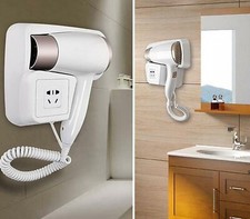 Phon Asciugacapelli da Parete Muro Con Presa 1600W Per Alberghi B&B Spogliatoi