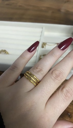 Bracciale dorato con anello - ,