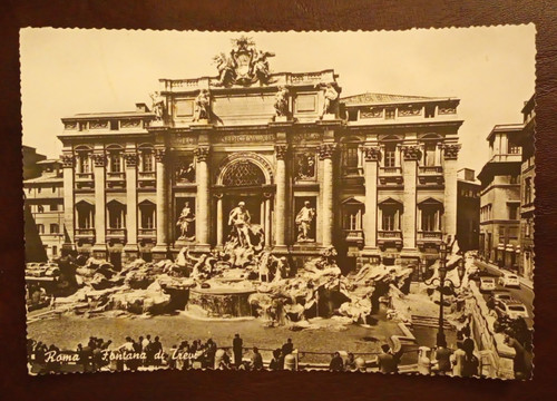 Cartolina roma fontana - cartolina,