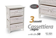 CASSETTIERA 3 CASSETTI VIMINI