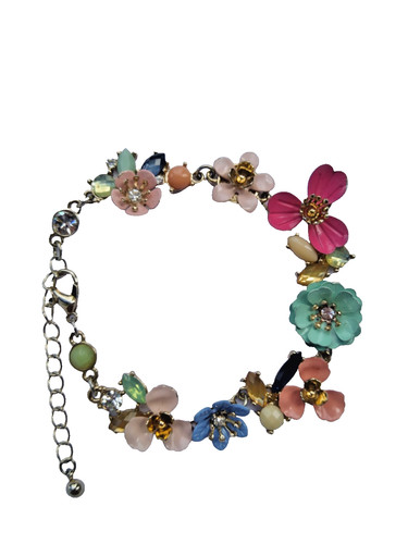 Bracciale con fiori colorati