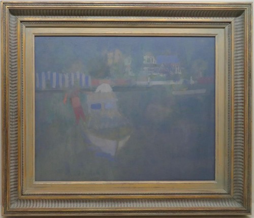 Dipinto olio inglese - , "leander