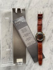 Swatch Chrono Anni 90 cinturino in pelle