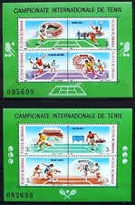 Fogli ricordo Romania - Campionati di tennis Grande Slam_1988 - MNH. 