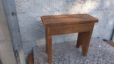 Antico Sgabello In Legno Abete