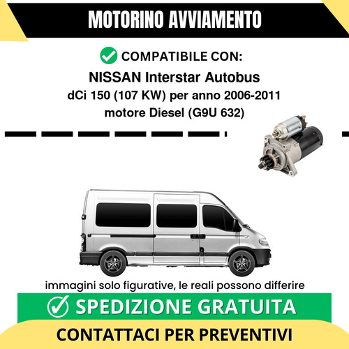 Motorino avviamento nissan - motorino,
