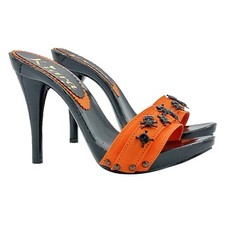 Zoccoli neri fascia arancione