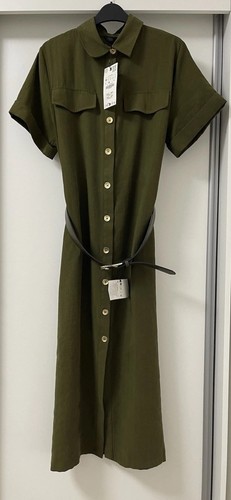 Abito camicia zara kaki - camicia,