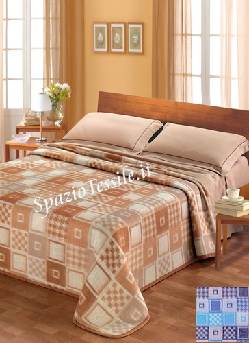 Coperta misto lana quadri - misto,