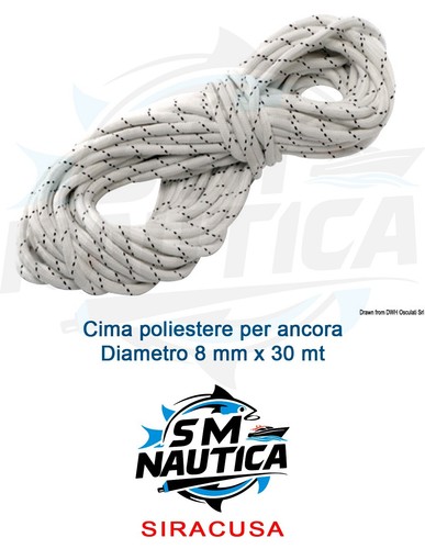 Treccia corda nautica - Ø, mm.
