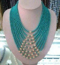 Collana di perle 8 file 6 mm