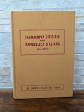 Farmacopea Ufficiale Della Repubblica Italiana Terzo Supplemento 1994
