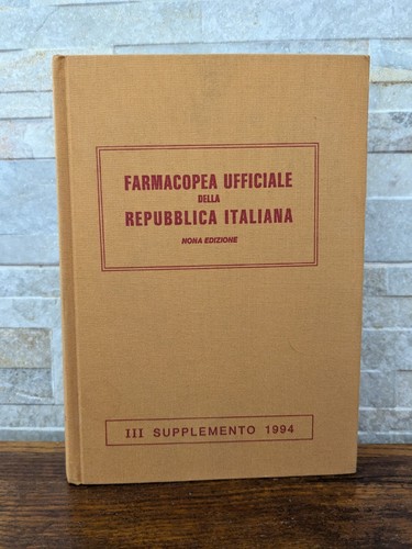 Farmacopea ufficiale della - farmacopea,