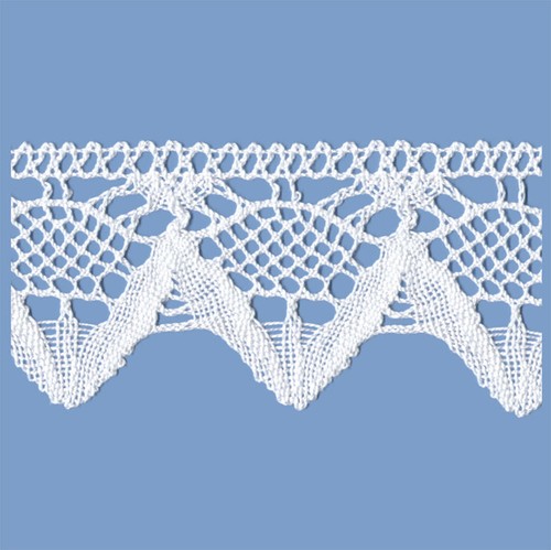 Merletto cotone bianco - merletto,