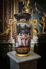 Museale Vaso Stile Sevres Blu