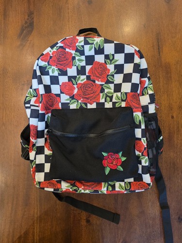Zaino scacchiera con fiori - zaino,