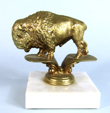 FIGURINA BUFALO METALLO DORATO