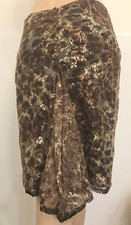 Roccobarocco  gonna con code' e lurex bronzo e oro tg 42 longuette tubino