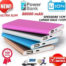 POWER BANK CARICABATTERIE ULTRA SLIM  88000 mAh 1 USB + MICRO USB RICARICABILE