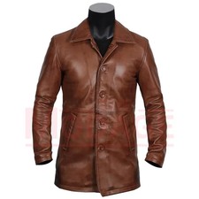 Cappotto pelle uomo effetto