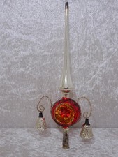 Puntale Albero Natale Reflexkugel Leonidischer Filo Campanello Natale - Vintage