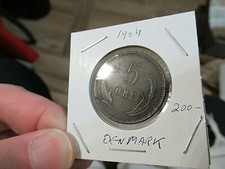 Moneta Danese 1904, 5 Ore, Data Chiave, SOLO 397.000 Coniati, Speciale Bella