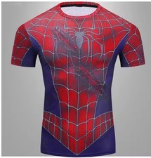 Maglietta Compressione Uomo Palestra Spider-Man | T-Shirt Sportiva Attillata