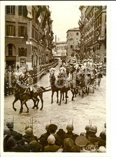1939 ROMA Corteo Reale Inaugura XXX Legislatura - SERMONETA Negozio *Fotografia