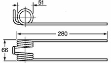 Dente di Ricambio Ranghinatore Ama Molon Vecchio - 10 pz Made in Italy