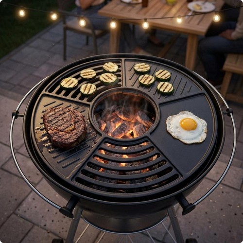Piastra grill scomparti - a,