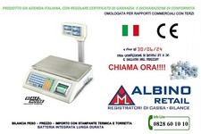 BILANCIA ELETTRONICA DA BANCO OMOLOGATA 15 KG CON STAMPANTE SCONTRINO E BATTERIA