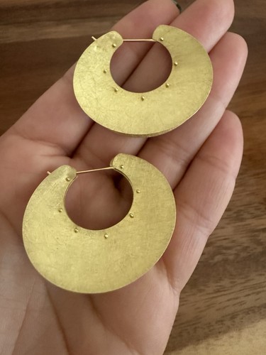 Orecchini cerchio scultorei - orecchini,