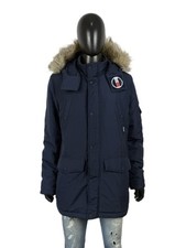 Tommy Hilfiger Parka con Cappuccio Blu Giubbotto Imbottito Uomo Taglia XL