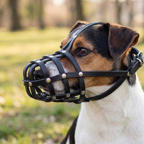 Museruola per cani pelle - museruola,