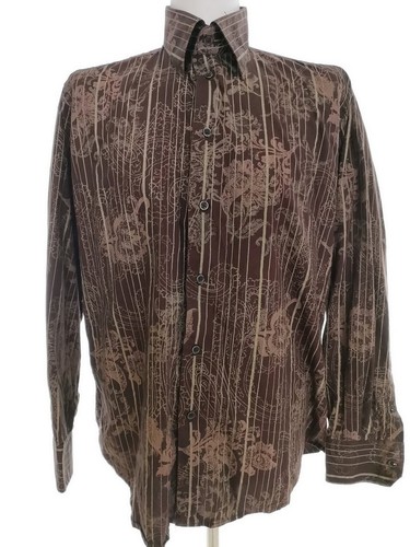 Uomo elegante camicia - uomo, marrone