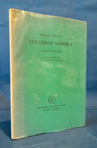 Pedro salinas volverse sombra - salinas,,