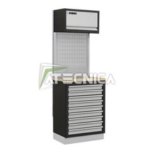 Arredamento modulare per officina FERVI A007R 68cm piano in legno cassettiera