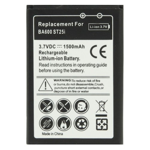 Batteria 1500mah per sony - 1500mah,