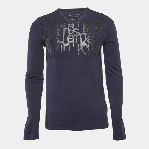 Maglia calvin klein blu navy - maglia,