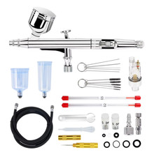 Kit Aerografo Professionale 0.2/0.3/0.5mm Trucco Nail Art Auto Pittura Pulizia