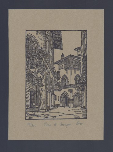 Cervi xilografia torino borgo - cervi,