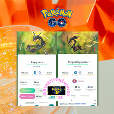 Pokémon Go❀❀Rayquaza Lucido CON Ascesa - Evolve Mega - PTC o Tr❀de 20K Polvere di Stelle
